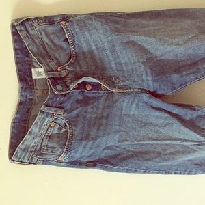 High waisted denim jeans